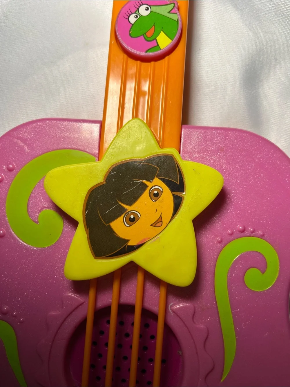 Vintage Dora the Explorer Toy Guitar 2009 Tested Works Musical Kids
